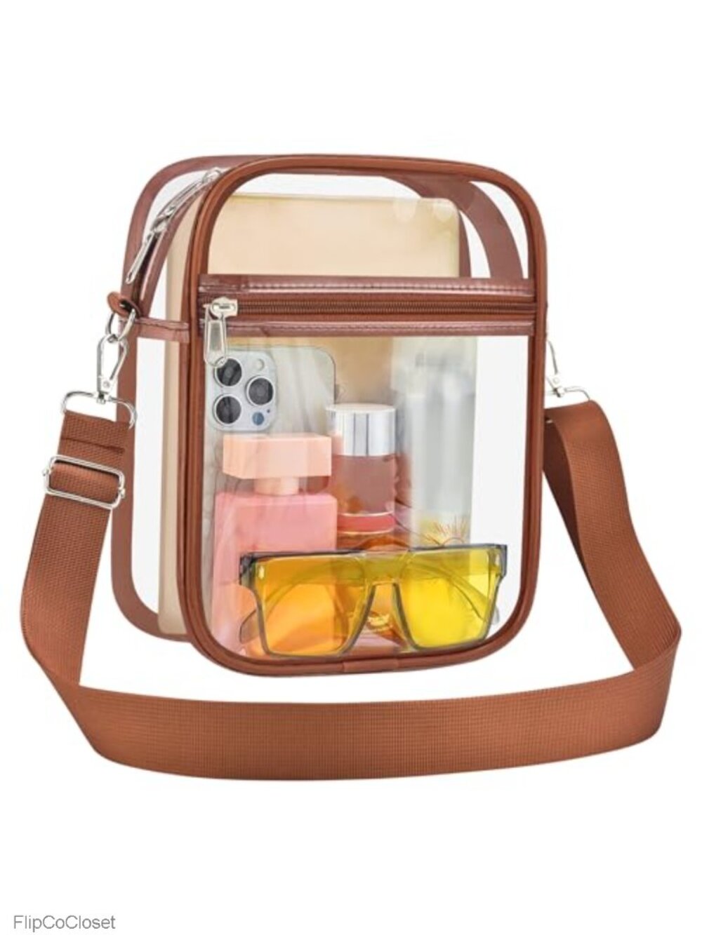 Clear Purse Stadium Approved Transparent Crossbody Messenger Bag PVC